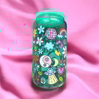 Girly Doodles 16 OZ Glass Cup