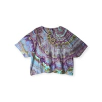 Image 1 of 3XL Crop Tee in Soft Warm Agate Ice Dye