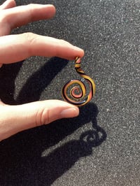 Image 1 of 3 Color Blend Spiral Pendant 