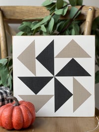 Image 1 of FLYING GEESE - Autumn Harvest Collection - 11" Wood Barn Quilt