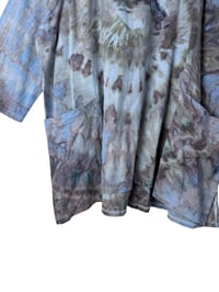 Image 2 of XL 100% Cotton Forager Top in Stormy Spiral Ice Dye