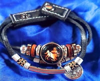 Zodiac leather bracelet 