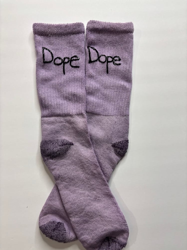 Image of Hand dyed purple socks (Dope)
