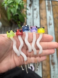 Image 2 of Toad-stools! froggy mushroom plant ornaments