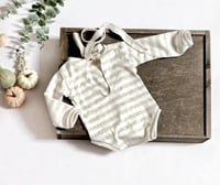 Image 3 of Newborn Photoshoot bodysuit for boys Robbie| stripes