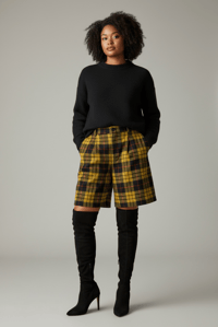 Image 1 of Vintage Plaid Wool Bermuda Shorts