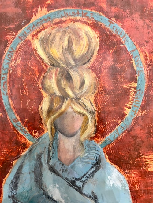 Image of Little Saint Francesca with Fox & Red Bird- Shanny Brooke