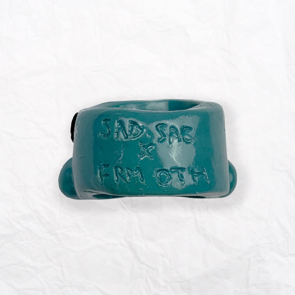 Image of Hand made gummy ring (Sad Sac) 