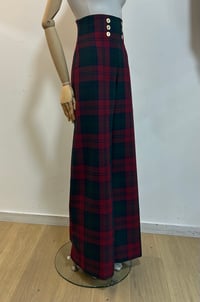 Image 4 of tartan High Waisted Trousers
