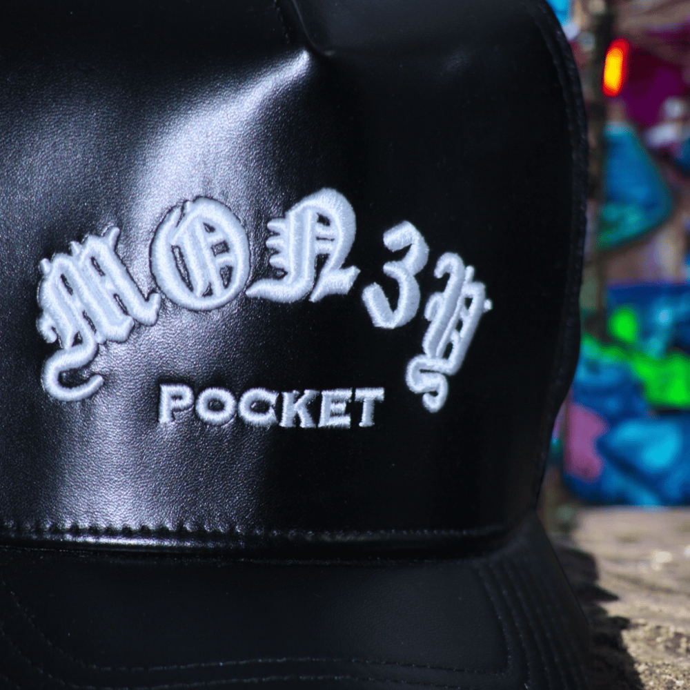 THE LEATHER MP TRUCKER HAT // BLACK