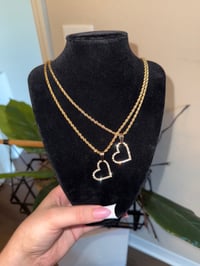 Image 1 of BLING HEART NECKLACE 