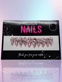 Image 1 of Rose Affluence  - Handmade Press On Nails (Large)