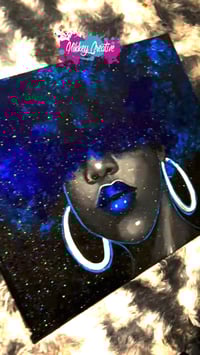 “Queen Blue” Original Glitter Painting