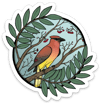 Vinyl Sticker // Alaska Birds - Cedar Waxwing