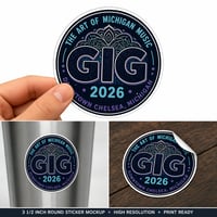 Image 2 of 2026 Gig- The Art of Michigan Music Sticker