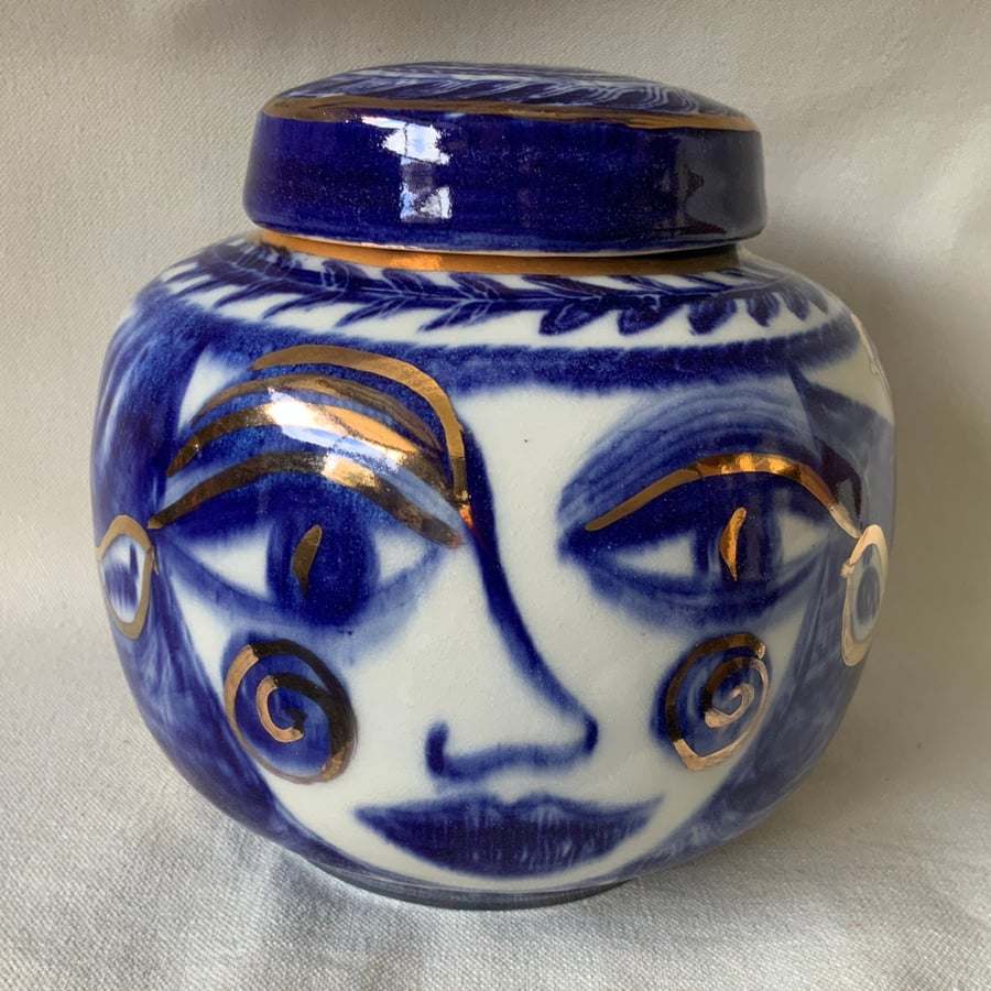 Image of Fairytales, Blue ginger jar.