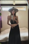80s Donna Karan DKNY silk and linen maxi skirt