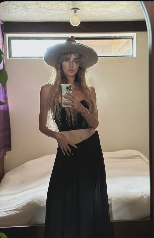 80s Donna Karan DKNY silk and linen maxi skirt