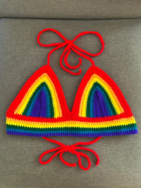 Image 1 of crocheted pride bralettes