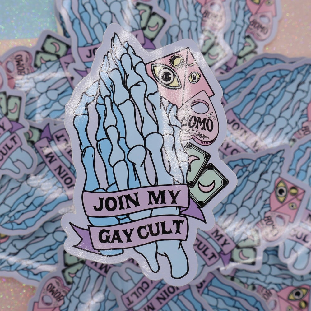Image of Join My Gay Cult Large Vinyl Sticker