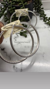 Silver Harmony hoops