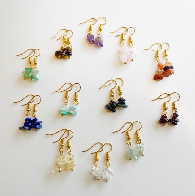 Gemstone Hook Earrings  GemUniverse Handmade Jewelry LLC