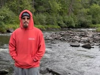 Image 1 of Stoned Embroidered Champion Hoodie-Red River Clay