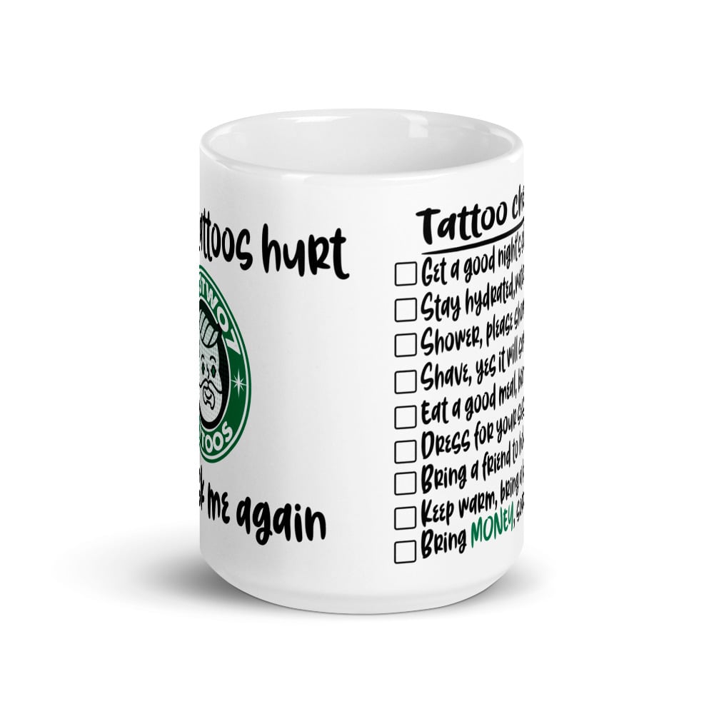 Tattoo checklist-White glossy mug