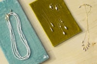 Image 2 of tiny silver pearl charm necklace 