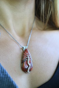 Image 4 of Red Jasper Tree of Life Pendant