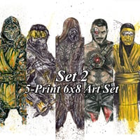 Image 1 of 5-Print Set Mortal Kombat 6x8 Signed Art Print Set 2