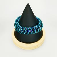 Image 3 of 2-in-1 Spooky Teal Reversible Elfbridge Stretch Bracelet