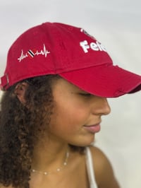 Image 3 of Trinidad 🇹🇹 vintage dad hat w/side heartbeat white font 