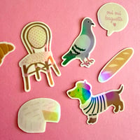 Image 3 of Stickers holographiques Oui-oui Baguette en collab avec Le Lab