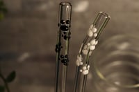 Image 4 of Swirl of Paw Prints Glass Drinking Straw
