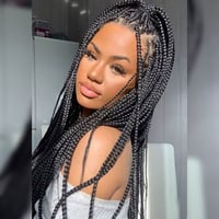 Image 1 of Box Braids Wigs Full Lace 