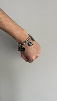 Image 4 of Hysteric Glamour Skull Apple Charm Bracelet.