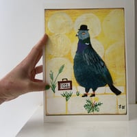 Image 5 of Art print -Wealthy pigeon (available in A5 or A4 size) 