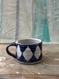 Image 3 of Small mug blue diamonds 