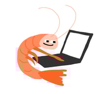 Busy Shrimp Sticker