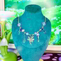 Enchanted Violet Flower Chain Necklace
