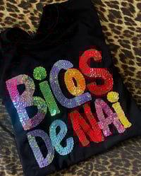 Image 3 of Camiseta bordada a man. BICOS de NAI. Negra. Varias tallas. ⚠️Feita por encarga.