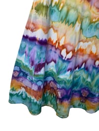 Image 11 of XS Stretch Knit Fit and Flare Midi Dress in Earthy Agate Ice Dye