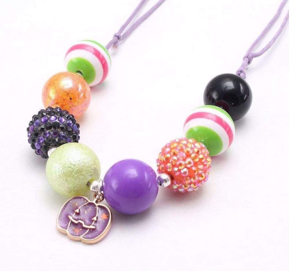 Image of Purple pumpkin necklace 