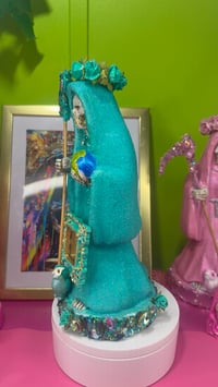 Image 4 of Turquoise Santa Muerte Statue