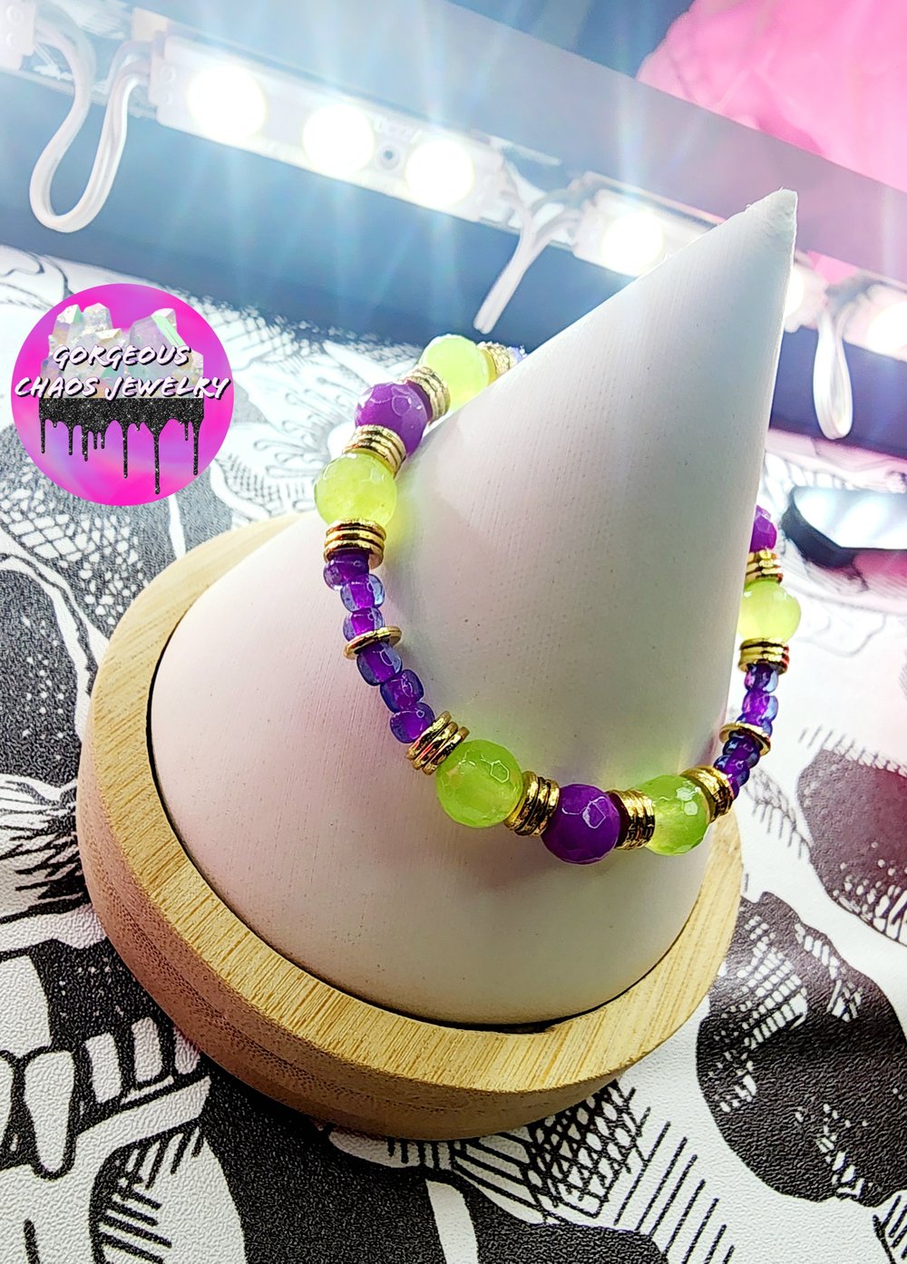 Image of Electric Mardi Gras Bracelet