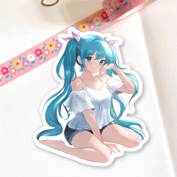 Summer Miku Glossy Vinyl Sticker