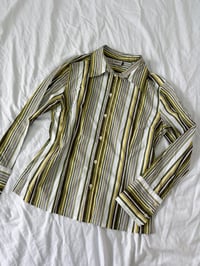 Image 3 of 00s Striped green shirt // S