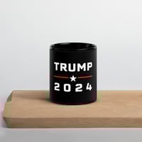 Image 2 of Trump 2024 11 0z, and 15 0z, Black Glossy Mug, MAGA, Patriotic Gift