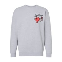 Image 1 of Shot Through The Heart Crewneck (Heather Grey)